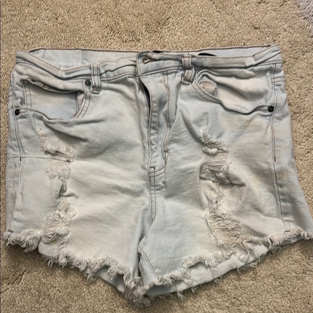 Kendall & Kylie Blue Distressed Jean Shorts